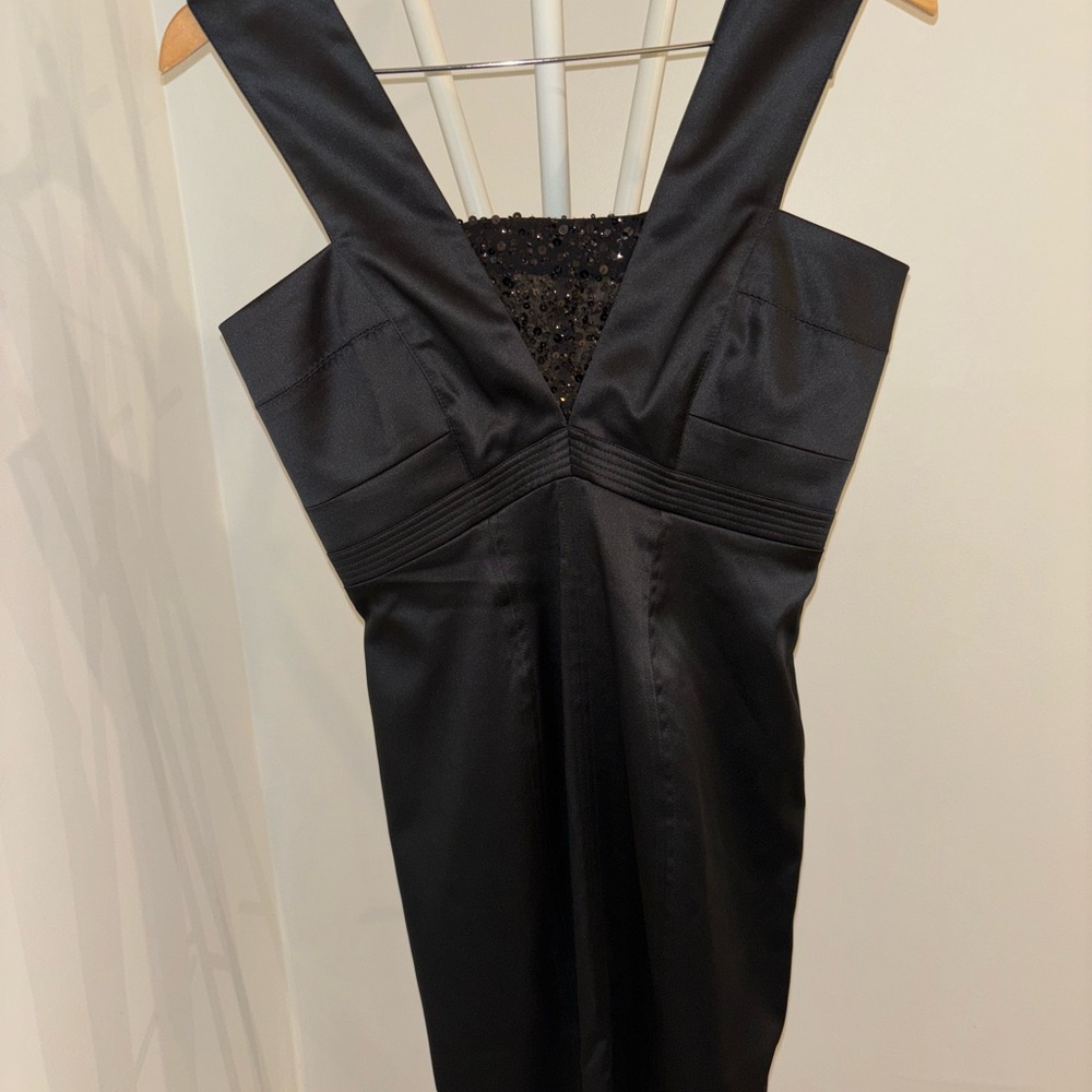 Just Cavalli Black Sheath Dress V-neck Sleeveless